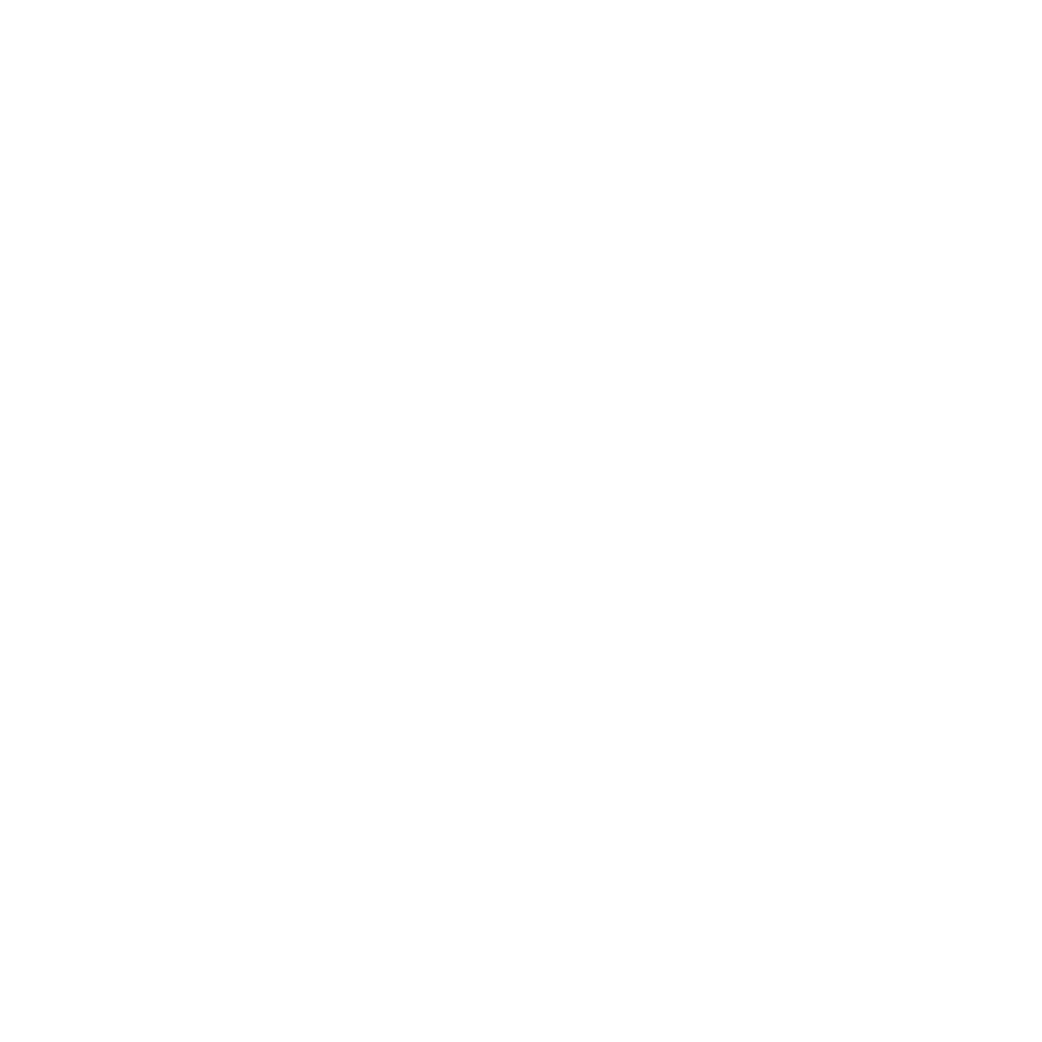 White silhouette of a city skyline with various tall buildings and a tower.